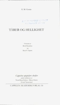 cover of the book Tårer og hellighet