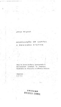 cover of the book Acumulação de capital e demanda efetiva