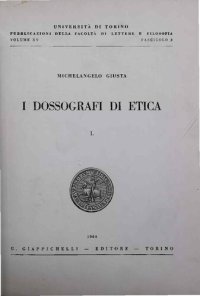 cover of the book I dossografi di etica