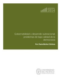 cover of the book Gobernabilidad y desarrollo subnacional: problemas de baja calidad de la democracia