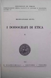 cover of the book I dossografi di etica