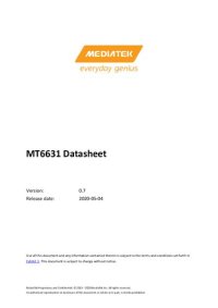 cover of the book MT6631 Datasheet