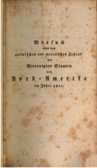 cover of the book Versuch über den politischen Zustand der Vereinigten Staaten von Nord-Amerika