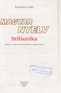 cover of the book Magyar nyelv 10. Stilisztika