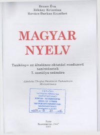 cover of the book Magyar nyelv 7