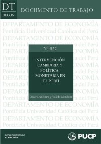 cover of the book Intervención cambiaria y política monetaria en el Perú