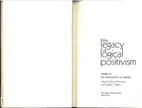 cover of the book The Legacy of Logical Positivism