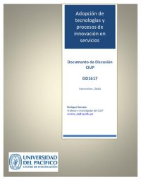 cover of the book Adopción de tecnologías y procesos de innovación en servicios