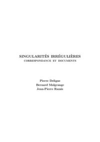 cover of the book Singularités irrégulières : correspondance et documents