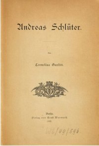 cover of the book Andreas Schlüter