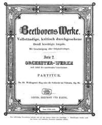 cover of the book Wellingtons Sieg oder die Schlacht bei Vittoria op. 91 : Partitur