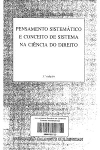 cover of the book Pensamento sistemático e conceito de sistema na ciência do direito