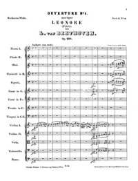 cover of the book Ouverture No. 1 zur Oper Leonore (Fidelio) op. 138