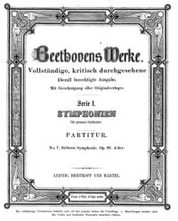 cover of the book Siebente Sinfornie op. 92 A-Dur