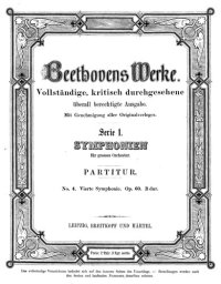 cover of the book Vierte Sinfonie op. 60 B-Dur : Partitur