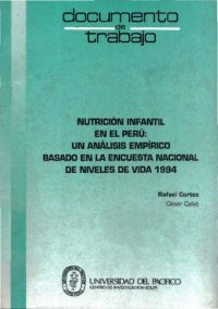 cover of the book Nutrición infantil en el Perú: Un análisis empírico basado en la Encuesta Nacional de Niveles de Vida 1994