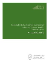 cover of the book Gobernabilidad y desarrollo subnacional: problemas de coordinación interinstitucional