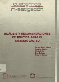 cover of the book Análisis y recomendaciones de política para el sistema lácteo