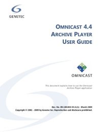 cover of the book Genetec Archive Player User Guide