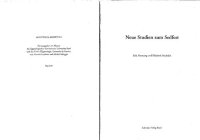 cover of the book Neue Studien zum Sedfest