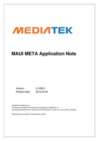 cover of the book MAUI META Application Note