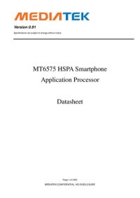 cover of the book MT6575 HSPA Smartphone Application Processor Datasheet