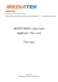 cover of the book MT6575 HSPA Smartphone Application Processor Datasheet