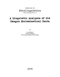 cover of the book A Linguistic Analysis of Old Omagua Ecclesiastical Texts