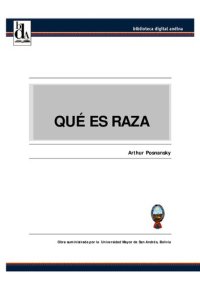 cover of the book Qué es raza