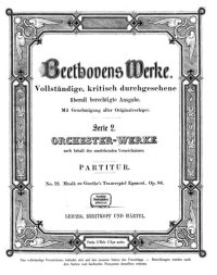 cover of the book Musik zu Goethes Trauerspiel Egmont op. 84