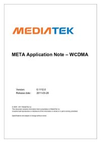 cover of the book META Application Note – WCDMA