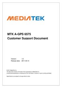 cover of the book MT6575 A-GPS Customer Support Document