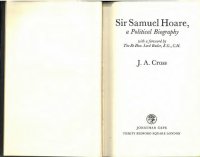 cover of the book Samuel Hoare: A Political Biography