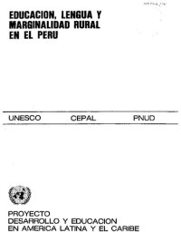 cover of the book Educación, lengua y marginalidad rural en el Perú