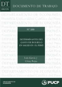 cover of the book Determinantes del gasto de bolsillo en salud en el Perú