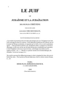 cover of the book Le Juif: le judaïsme et la judaïsation des peuples chrétiens