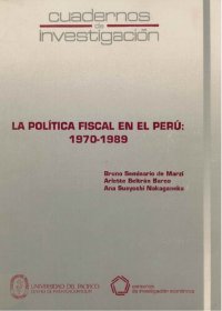 cover of the book La política fiscal en el Perú: 1970-1989