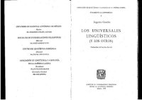 cover of the book Los universales lingüísticos (y los otros)