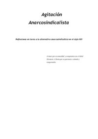 cover of the book Agitación anarcosindicalista