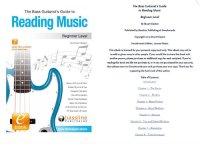 cover of the book The Bass Guitarists Guide To Reading Music. Beginner Level.