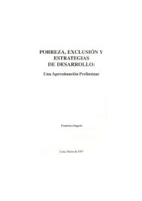 cover of the book Pobreza, exclusión y estrategias de desarrollo: una aproximación preliminar