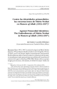 cover of the book Contra las identidades primordiales: las encarnaciones de Shirin Neshat en Women of Allah (1993-1997)