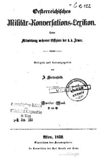 cover of the book Österreichisches Militär-Konversations-Lexikon  / D-G