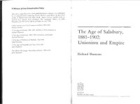 cover of the book The Age of Salisbury: 1881-1902