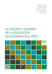 cover of the book La calidad y equidad de la educación secundaria en el Perú