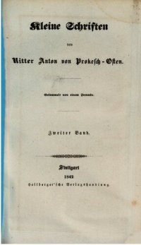 cover of the book Kleine Schriften von Ritter Anton von Prokesch-Osten / Militärisches II