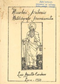 cover of the book Nicolás Antonio, bibliógrafo americanista