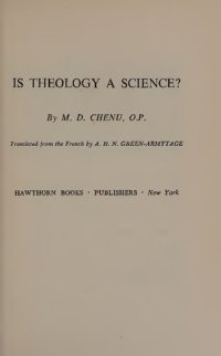 cover of the book Is Theology a Science?