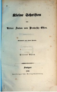 cover of the book Kleine Schriften von Ritter Anton von Prokesch-Osten / Militärisches III