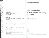 cover of the book The Foundation of the Conservative Party 1830-67